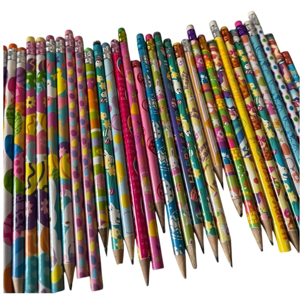 Easter Novelty Pencils Lot‎ Vintage Stationery School Supplies Kids B20Q